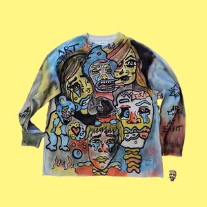 Art Class Multicolor Graphic Long Sleeve Tee